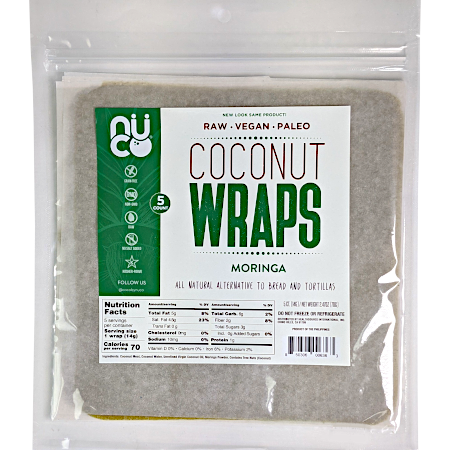 Organic Coconut Wraps - Moringa